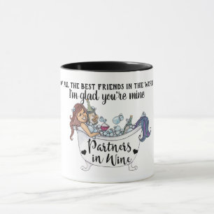 Mug Funny Meilleurs Amis Partenaires Dans Le Vin Cadea
