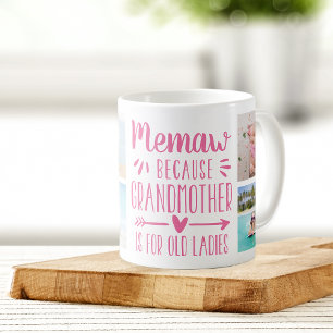 Mug Funny Memaw Grandchildren Names & Photo Collage