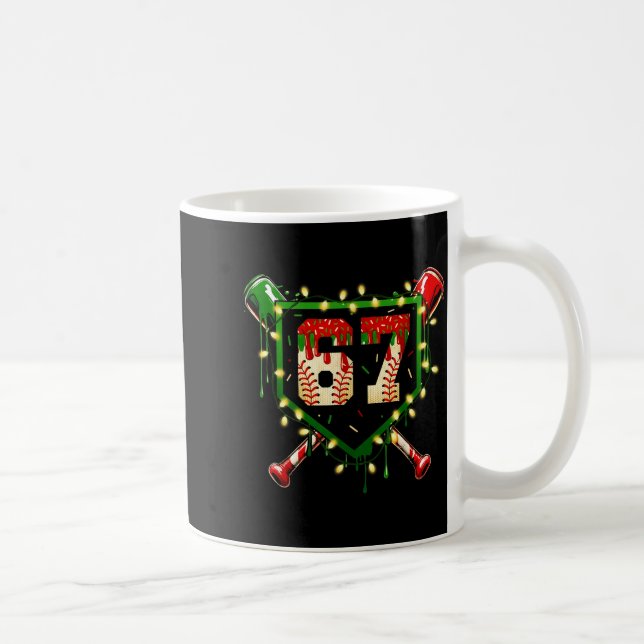 Mug Funny Meme 67 Christmas Baseball Ice Cream Men Boy (Droite)