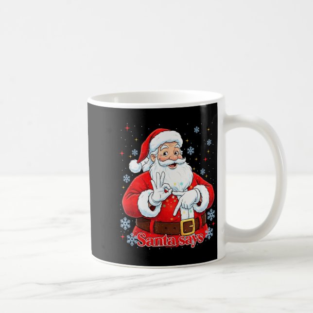 Mug Funny Meme Christmas Santa Gift Men, Women Tee  (Droite)