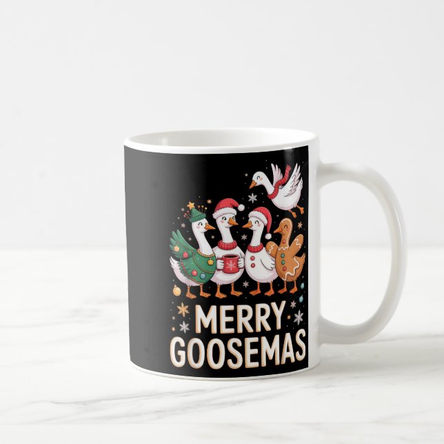 Mug Funny Merry Goosemas Christmas Xmas Goose Family H (Droite)