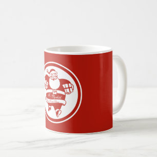 Mug Funny mignon Père Noël Rouge Nom personnalisé Noël