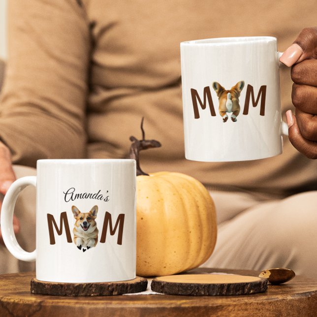 Mug Funny moderne mignon chiot Corgi maman chien (corgi mama coffee mug)