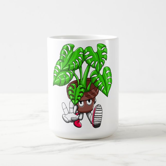 Mug Funny Monstera Plant Cartoon (Centre)