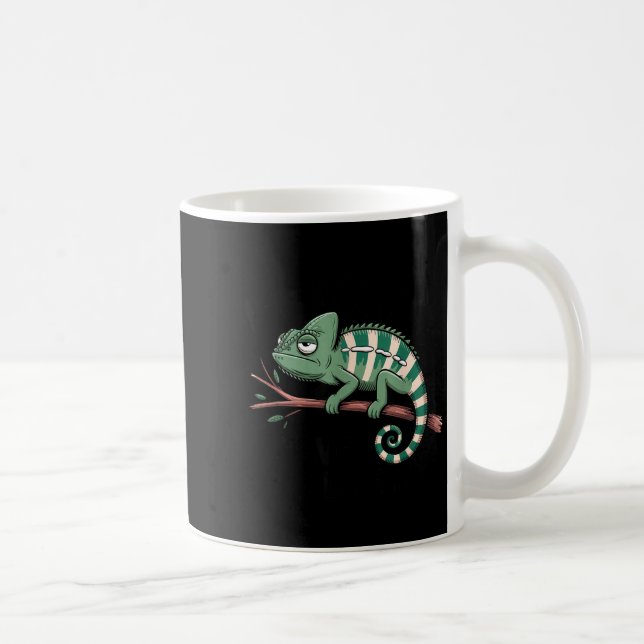 Mug Funny Morning Person Coffee Lover Chameleon  (Droite)