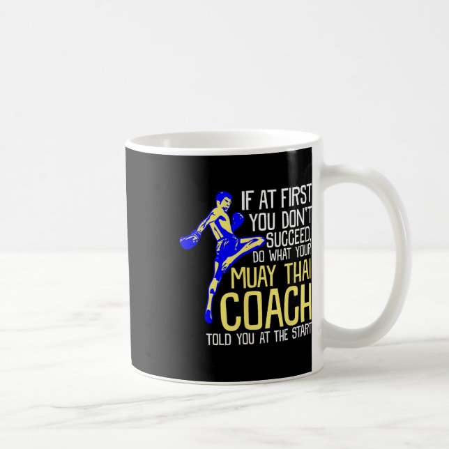 Mug Funny Muay Thai Coach Boxing Design  (Droite)