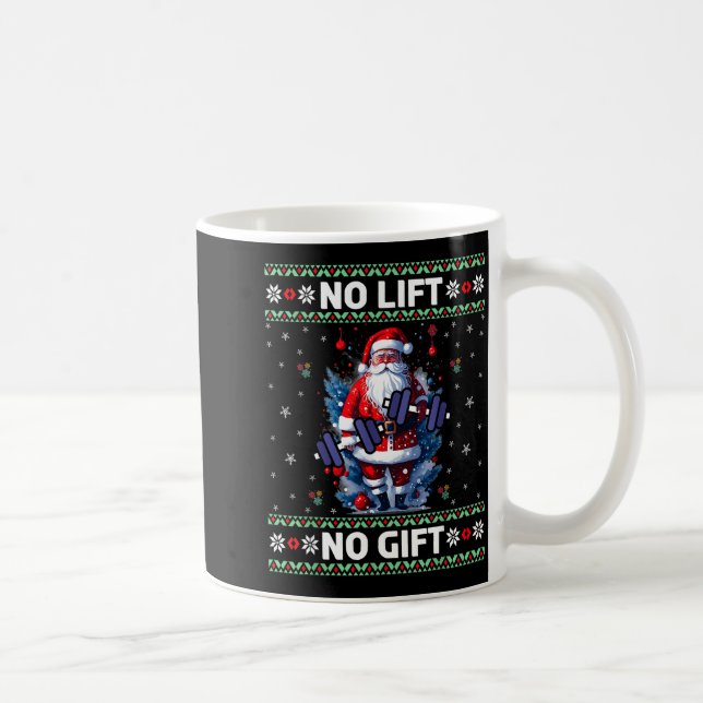 Mug Funny Muscle Santa Lifting Ugly Christmas Sweater  (Droite)