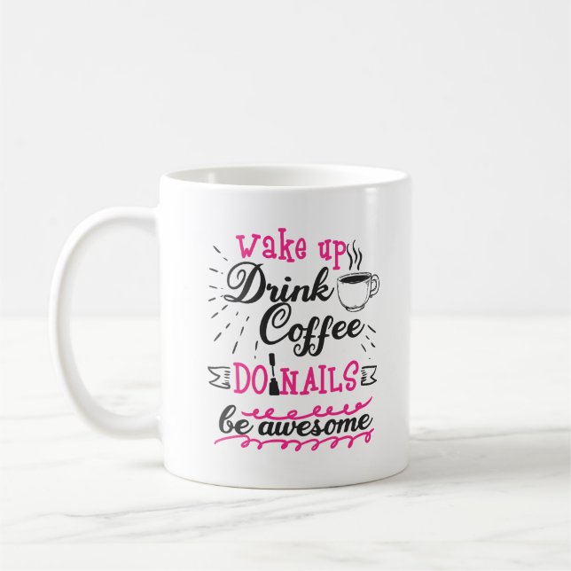 Mug Funny Nail Tech Manicuriste Technicien d'amoureux  (Gauche)