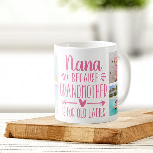 Mug Funny Nana Grandchildren Names & Photo Collage