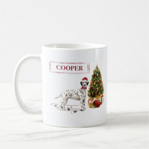 Mug Funny Noël Dalmatien Chien et Arbre