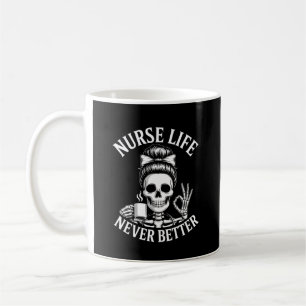 Mug Funny Nurse Life Café Squelette pour femmes Hommes