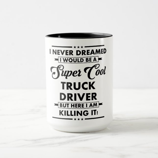 Mug Funny Occupation/Profession Super Cool Driver (Centre)