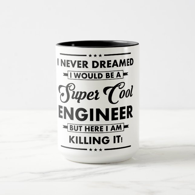 Mug Funny Occupation/Profession Super Cool Engineer (Centre)