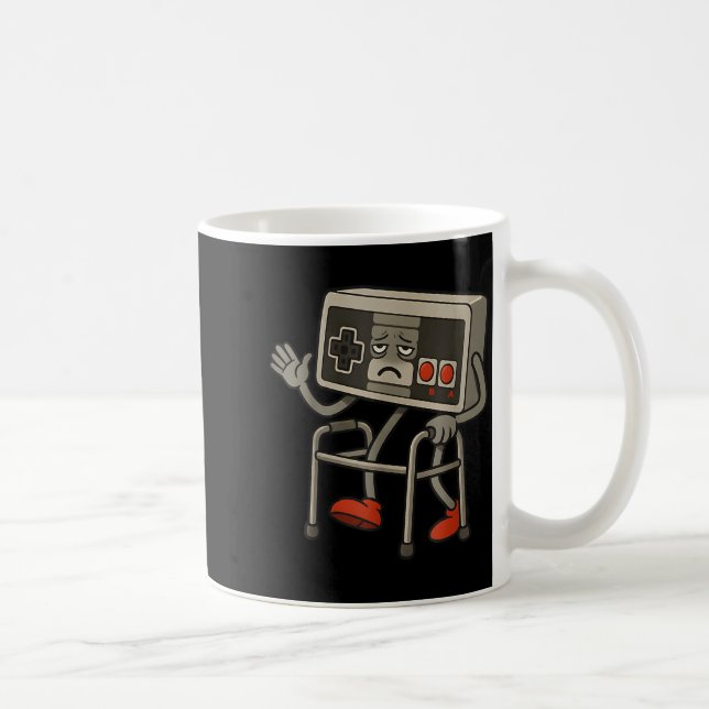 Mug Funny Old Gamer Gaming Retro 80s 90s Retro Video G (Droite)