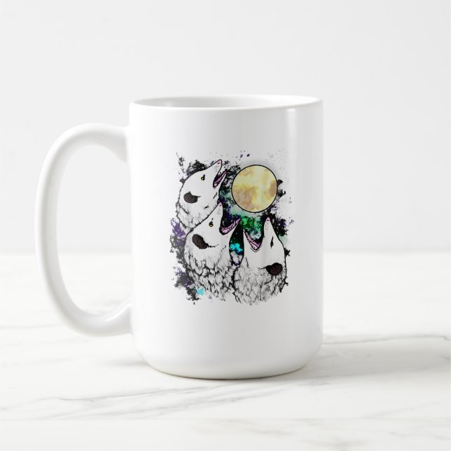 Mug Funny Opossum Moon Cute Screaming Possum (Gauche)