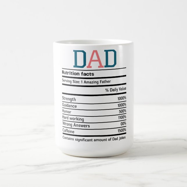Mug Funny Papa Nutrition Facts (Centre)