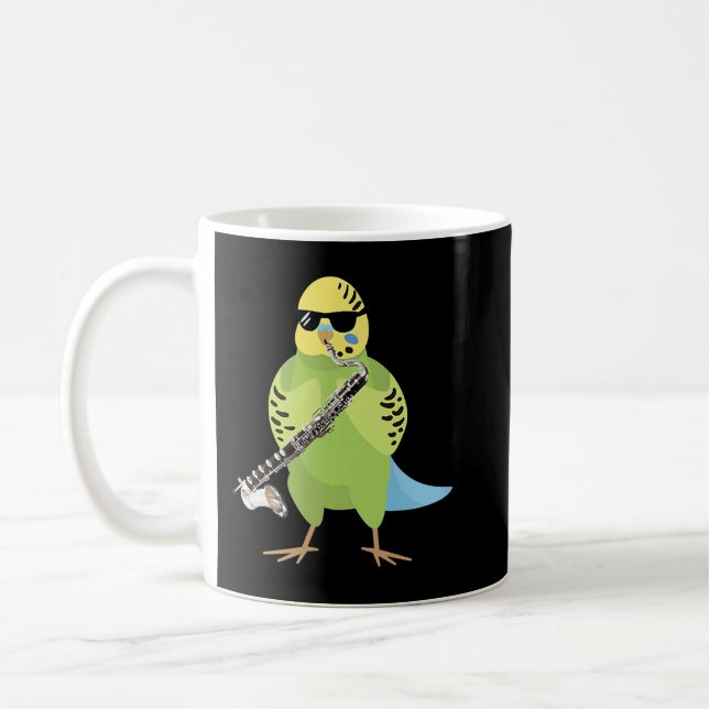 Mug Funny Parakeet Porter Des Lunettes De Soleil Jouer (Gauche)