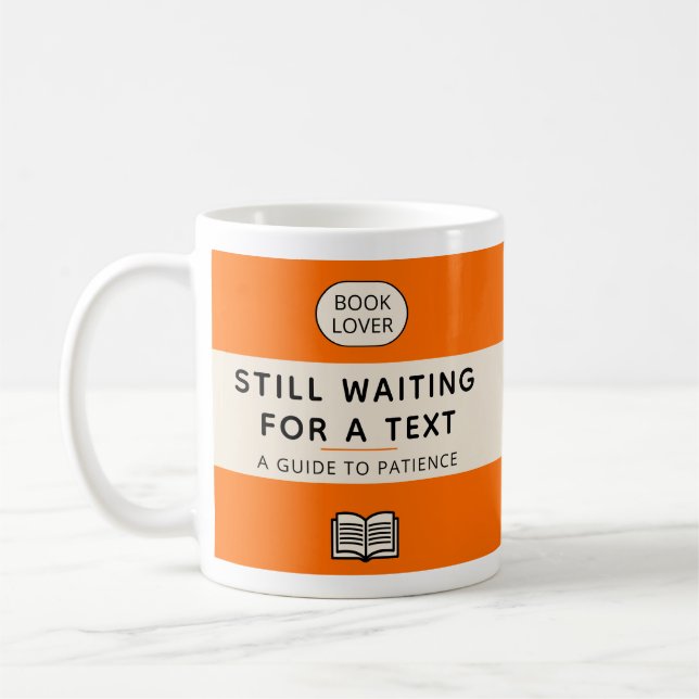 Mug Funny Patience Title Retro Paperback Cover Orange (Gauche)