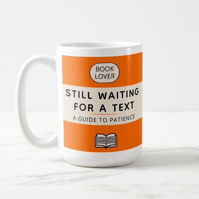 Mug Funny Patience Title Retro Paperback Cover Orange (Gauche)
