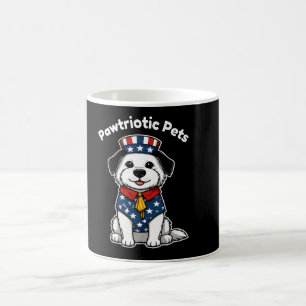 Mug Funny Pawtriotic Pets – Drapeau USAClassique,