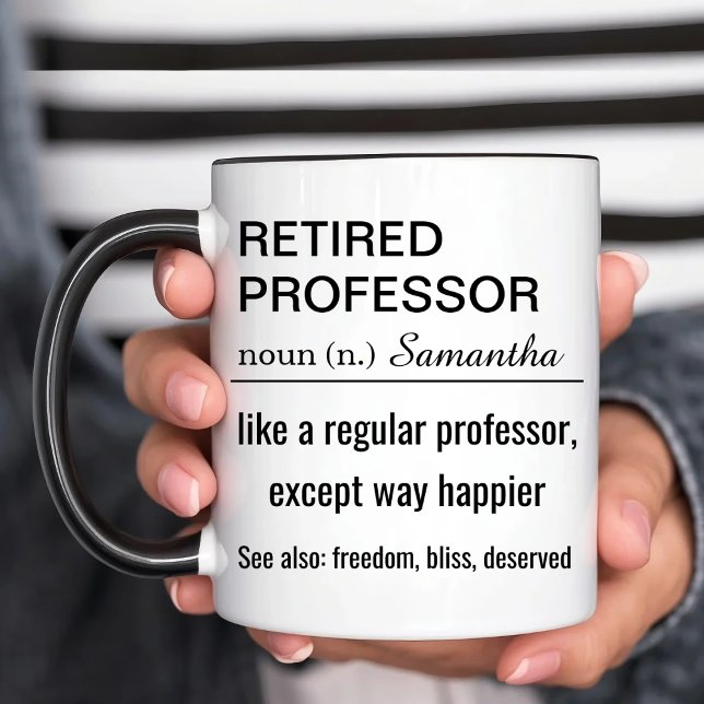 Mug Funny Personalized Retired Professor Definition (Créateur téléchargé)