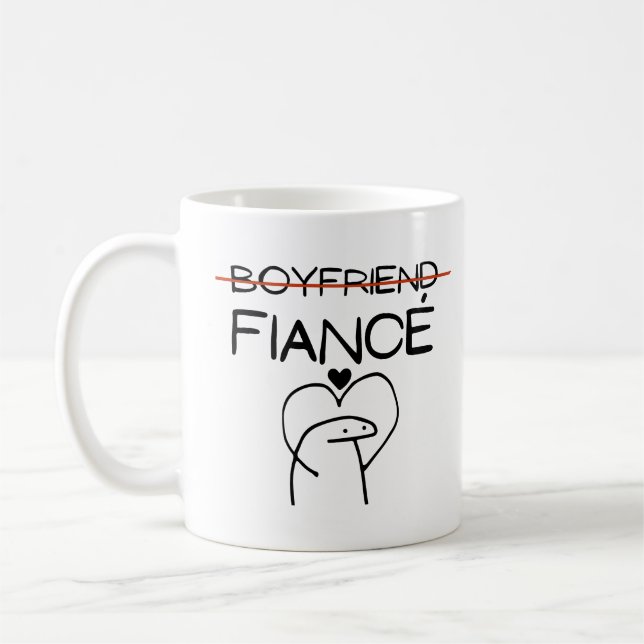 Mug Funny petit ami fiancé (Gauche)