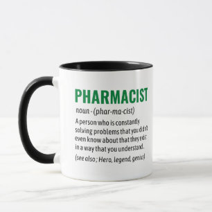 Mug Funny Pharmacist dictionnaire Définition, Pharmaci
