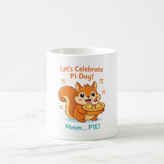 Mug Funny Pi Day Animal with Pie – Math Lover Gift (Centre)