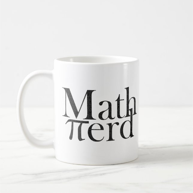 Mug Funny Pi Math Enseignant en Sciences Nerd Noir et  (Gauche)