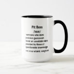 Mug Funny Pit Boss Définition cadeaux pour hommes femm<br><div class="desc">Idées Cadeaux uniques pour Pots : Explorez une variété de cadeaux réfléchis pour Pots Bosss, adapté aux hommes et aux femmes. Des idées de cadeaux amusantes et pratiques aux objets qui célèbrent leur passion pour la faune, ces sélections honorent le dévouement et l'expertise de ceux qui jouent des rôles de...</div>