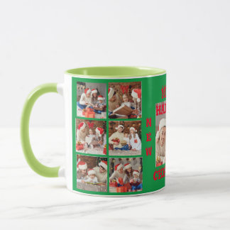 MUG FUNNY PLEIN PHOTO COLLAGE MERRY CHRISTMAS 2 VERT