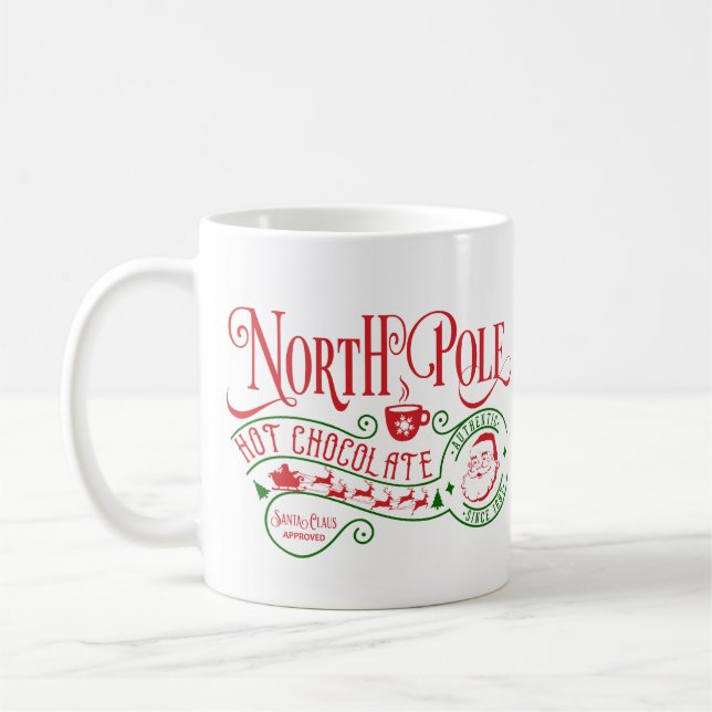 Mug Funny Pôle Nord Chocolat chaud Noël (Gauche)
