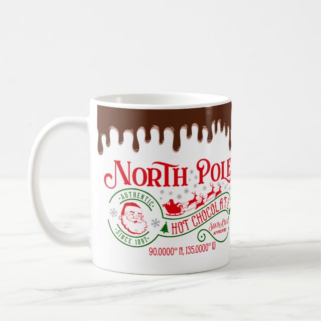 Mug Funny Pôle Nord Chocolat chaud Noël (Gauche)