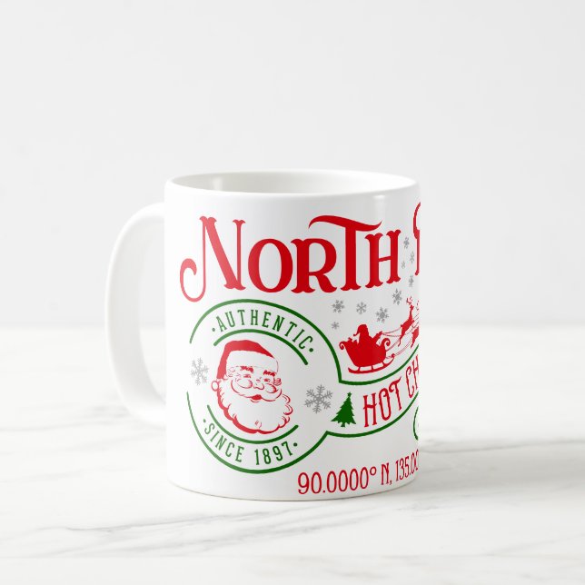 Mug Funny Pôle Nord Chocolat chaud Noël (Devant gauche)