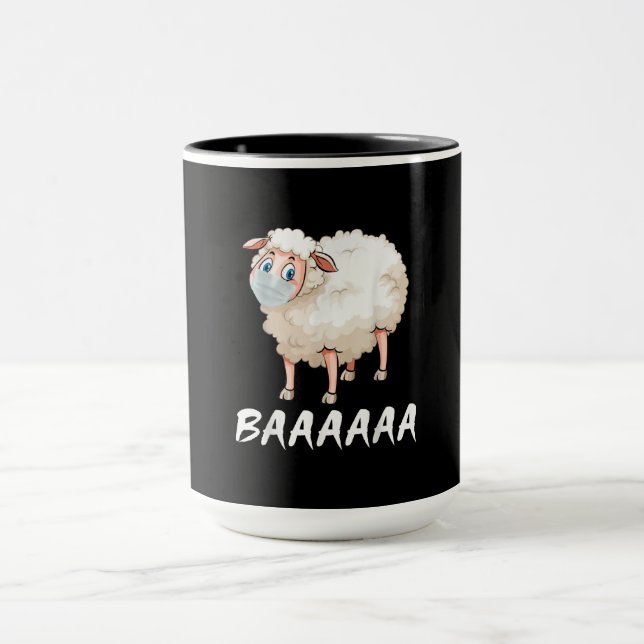 Mug Funny Quarantine | Mask Sheep Cadeaux tendance (Centre)