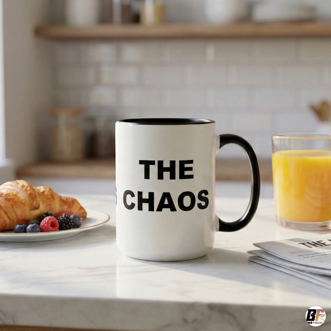 Mug Funny Quote Embrace The Chaos Two-Tone (Créateur téléchargé)