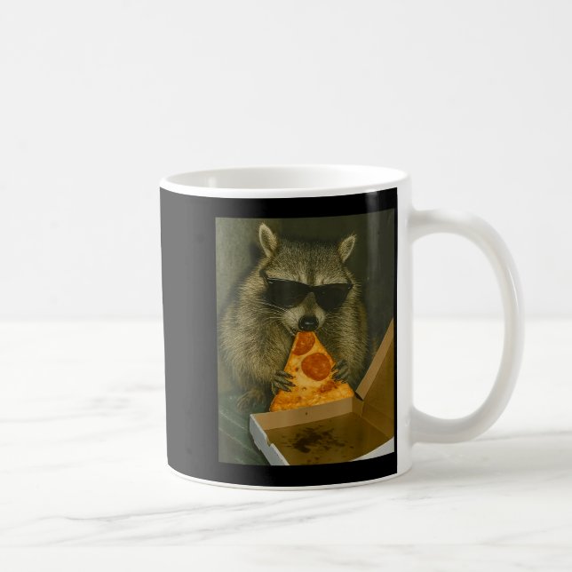 Mug Funny Raccoon Eating Zza Animal Meme Raccoon  (Droite)