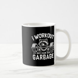 Mug Funny Raccoon Fitness Fitness Je M'Entraîne Donc J