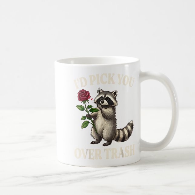 Mug Funny Raccoon I’d Ck You Over Trash Valentines Day (Droite)