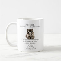 Funny Raccoon Spirit Animal Humour mignon Aquarell