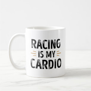 Mug Funny Racing est mon Cardio - cadeau voiture