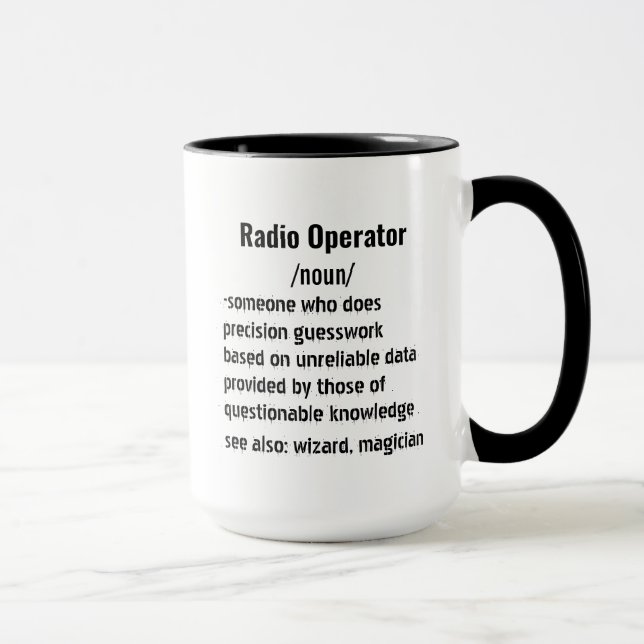 Mug Funny Radio Operateur cadeaux de définition (Droite)