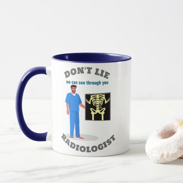 Mug Funny Radiologiste spécialiste de la radiologie pe (Avec donut)