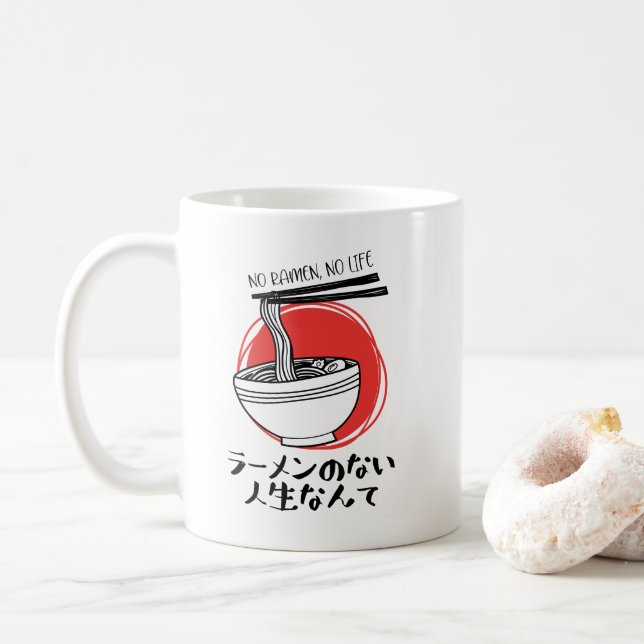 Mug Funny Ramen Life rustique (Avec donut)