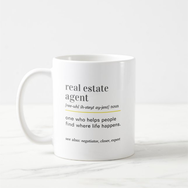 Mug Funny Real Estate Agent Definition Gift (Gauche)