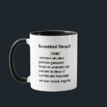 Mug Funny Recreational Therapist Définition cadeaux<br><div class="desc">Idées cadeaux uniques pour les thérapeutes de loisirs : Explorez une variété de cadeaux réfléchis pour les thérapeutes de loisirs, convenant à la fois aux hommes et aux femmes. Des idées de cadeaux amusantes et pratiques aux objets qui célèbrent leur passion pour la faune, ces sélections honorent le dévouement et...</div>