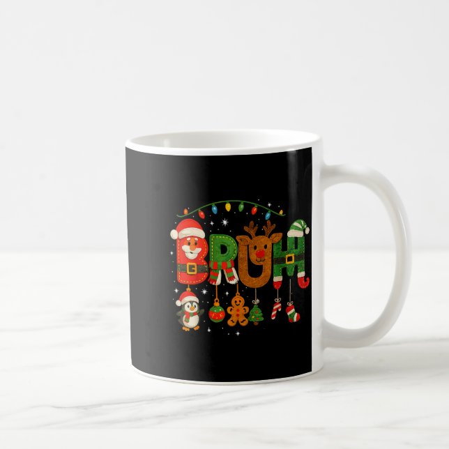 Mug Funny Red White And Bruh Boys Xmas Christmas Pajam (Droite)
