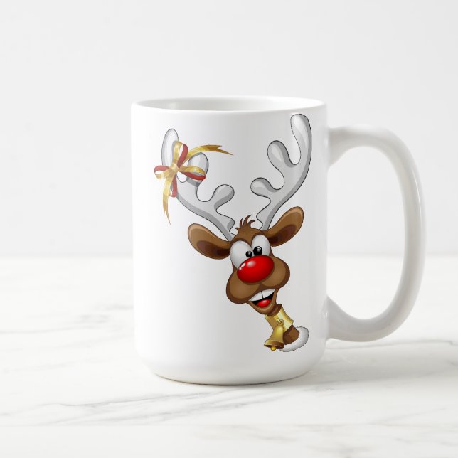 Mug Funny Reindeer Peeking Christmas Meme  (Droite)