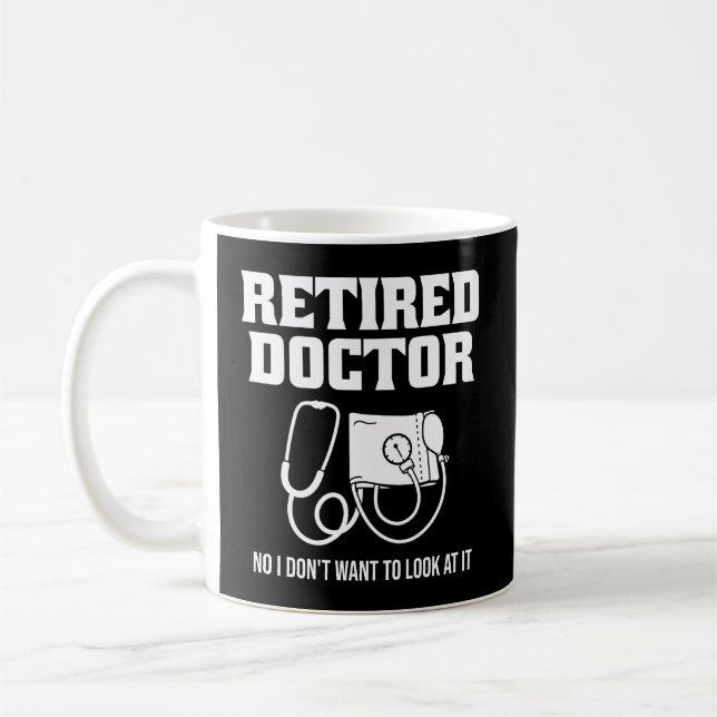 Mug Funny Retraité Docteur Stethoscope Retraite (Gauche)