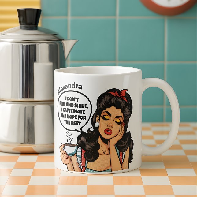 Mug Funny Retro Je ne monte pas et ne brille pas Nom p (Créateur téléchargé)